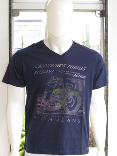 Camiseta Masculina Básica Original Aion Azul Marinho - comprar online