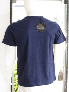 Camiseta Masculina Básica Original Aion Azul Marinho na internet