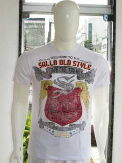 Camiseta Masculina Original Sallo Gola Careca Silk Branco na internet