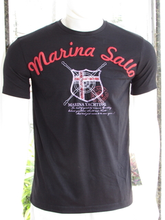 Camisa Sallo Masculina Gola Redonda Silk Preto - loja online