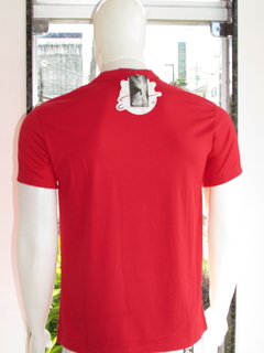Camiseta Masculina Sallo England Gola Redonda Silk Vermelho - netpizante