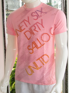 Camisa Masculina Original Sallo Gola Careca Silk Rosa