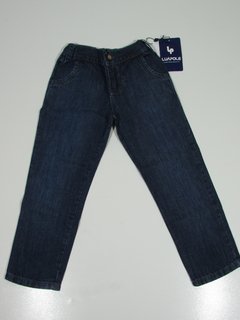 Calça Jeans Escuro masculina Infantil Com regulador Luápole Tamanho 3 - comprar online