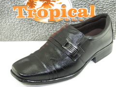 Sapato Tropical Social Masculino Couro Flother Preto - loja online