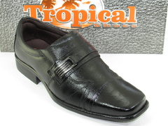 Sapato Tropical Social Masculino Couro Flother Preto