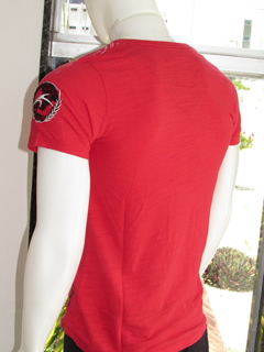 Imagem do Camisa Maresia Masculino Adulto Gola v Silk Vermelho/Branco