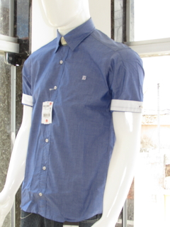 Camisa Masculina Baumgarten BGT 4318 Manga Curta Azul - loja online