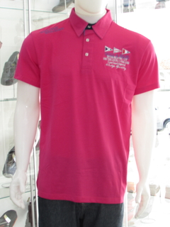 Camisa Masculina Sallo Gola Polo Corte Básico Rosa Pink