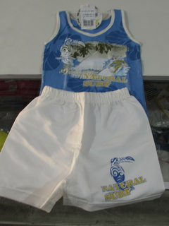 Conjunto Regata Menino Com Bermuda Tactel Baby Mini Art