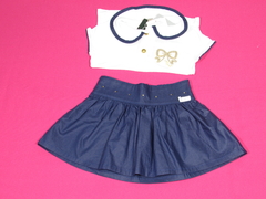 Conjunto Saia e Blusa Brandilli 31214 Feminino Baby Duas Cores - netpizante