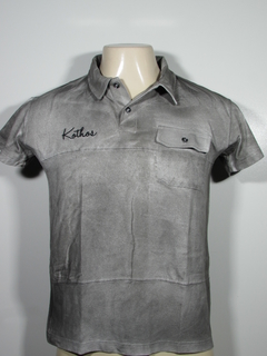 Camisa Kothos Masculina Gola Polo Silk Cinza - netpizante