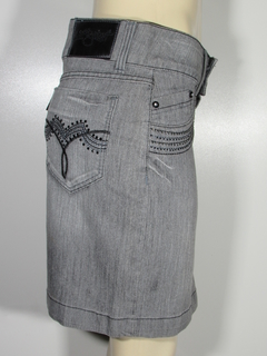 Saia Zigurat Jeans Secreatria Mid 724025 Com laycra Moda evangelica - comprar online