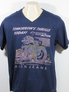 Camiseta Masculina Básica Original Aion Azul Marinho - netpizante