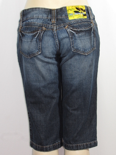 Bermuda Pedal Jeans Feminina Cós Baixo Com Bolso - comprar online