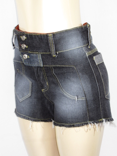 Short Jeans Zolly Feminino Boyfriend Destroyend Escuro - comprar online