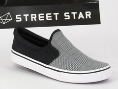 Tênis Masculino Iate Xadrez Preto/Mescla Street Star