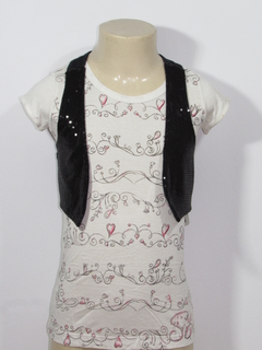 Conjunto Blusa E colete Paetê  whitecat