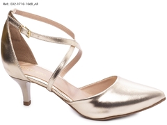 Sapato Scarpin Salto Fino Baixo Arrasadora Numeração Grande 40 AO 43 Dourado - comprar online
