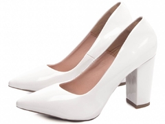 Sapato Scarpin 2025-00C Torricella Salto Grosso Verniz Branco na internet