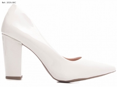 Sapato Scarpin 2025-00C Torricella Salto Grosso Verniz Branco - comprar online