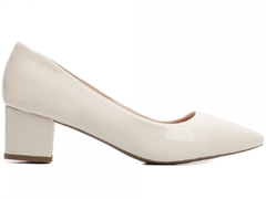 Sapato Scarpin Torricella Salto Grosso Branco - comprar online