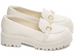 Sapato Mocassim Feminino Tratorado Branco - loja online