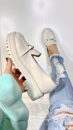 Sapato Mocassim Feminino Tratorado Branco - comprar online