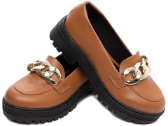 Sapato Mocassim Feminino Tratorado Torricella Caramelo