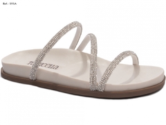 Sandália Feminina Papete Birken Strass