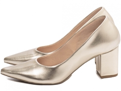 Sapato Scarpin Torricella Salto Médio Ouro Light - loja online