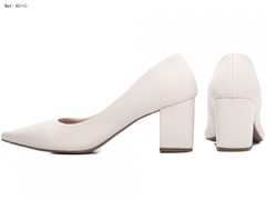 Sapato Scarpin Torricella Salto Médio Off White - comprar online