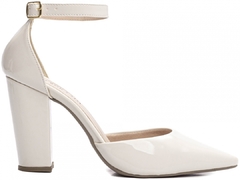 Sapato Scarpin Chanel Torricella Verniz Off White - loja online