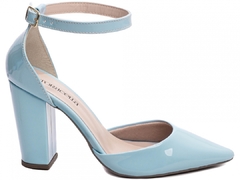 Sapato Scarpin Chanel Torricella Verniz Azul