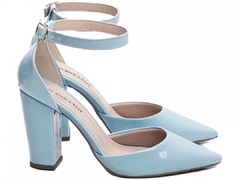 Sapato Scarpin Chanel Torricella Verniz Azul - netpizante