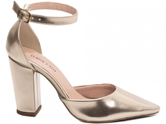 Sapato Scarpin Chanel Torricella Metalizado Ouro Light - loja online