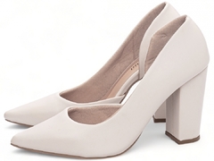 Sapato Scarpin Torricella Salto Bloco Aberto do Lado-Branco Noiva na internet