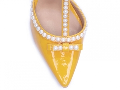 Sapato Scarpin Torricella Verniz Amarelo - loja online