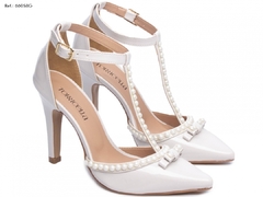 Sapato Scarpin Salto Fino Branco Noiva - comprar online