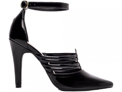 Sapato Scarpin Luxo Torricella Salto Fino Alto Verniz Preto Lançamento - loja online