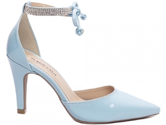 Sapato Scarpin Elegante Torricella Salto Fino Verniz Azul - loja online
