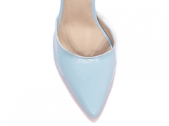Imagem do Sapato Scarpin Elegante Torricella Salto Fino Verniz Azul