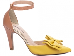 Sapato Scarpin Elegante Torricella Caramelo Amarelo Lançamento - loja online