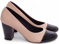 Sapato Scarpin Torricella Bico Redondo Rose Verniz Preto - comprar online