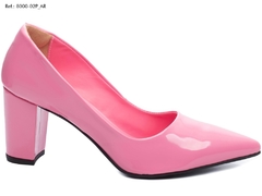 Sapato Scarpin Salto Bloco Grosso Tamanho Grande 40 ao 44 Rosa Barbie Arrasadora