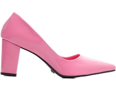 Sapato Scarpin Salto Bloco Grosso Tamanho Grande 40 ao 44 Rosa Barbie Arrasadora - comprar online