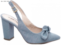 Sapato Scarpin Chanel 9200-108B Jeans Azul Torricella