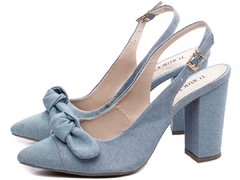 Sapato Scarpin Chanel 9200-108B Jeans Azul Torricella na internet
