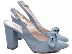 Sapato Scarpin Chanel 9200-108B Jeans Azul Torricella - loja online