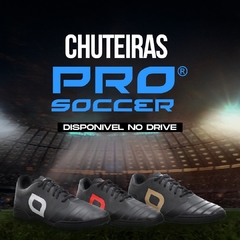 Chuteira Society Pro Soccer Numeração 33 ao 44 Com Biqueira Costurada