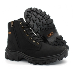 Bota botina caterpillar masculina em couro legitimo resistente para trabalho